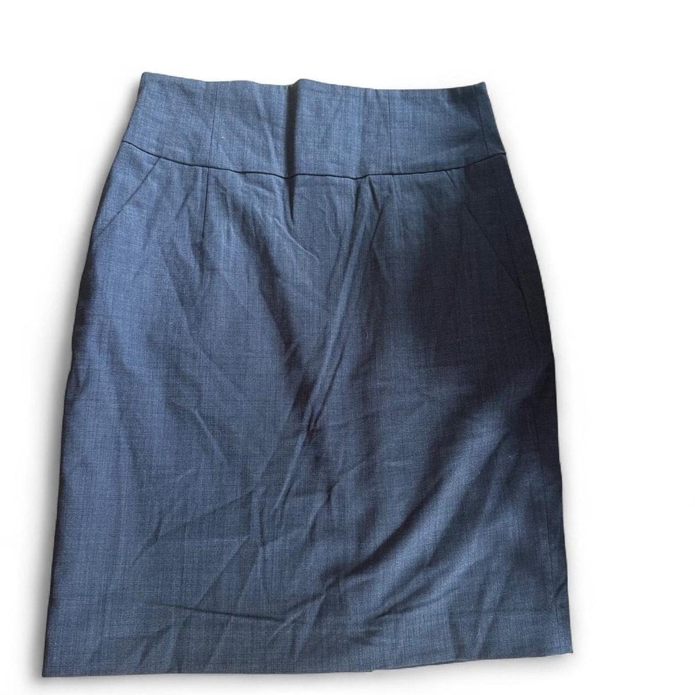 Banana Republic Grey Stretch Pencil Skirt Size 4 Professional Workwear Slit